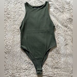 Zara Olive Green Bodysuit